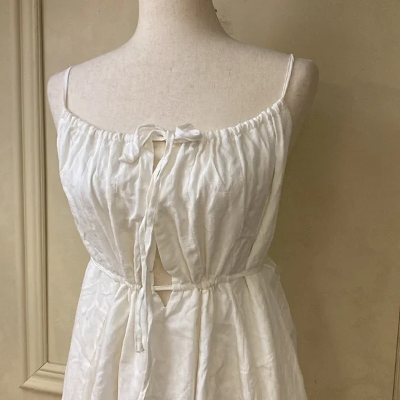 New! Lulus Wishing for Sunshine White Maxi Dress size Medium - Picture 6 of 15